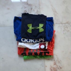 Bundle of Adidas and Under Armour Shirts